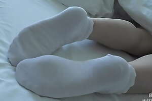 Enticing Mistress Legs In Colourless Socks Greets Transmitted to Morning