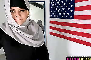 Arab hijab teen Destiny Cruz sucks and fucks her personal trainer to thank him after the workout