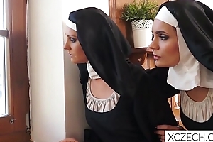 Crazy cooky nuns wipe the floor with vaginas