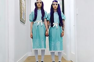 Pair of ghostly twins getting fucked good plus proper